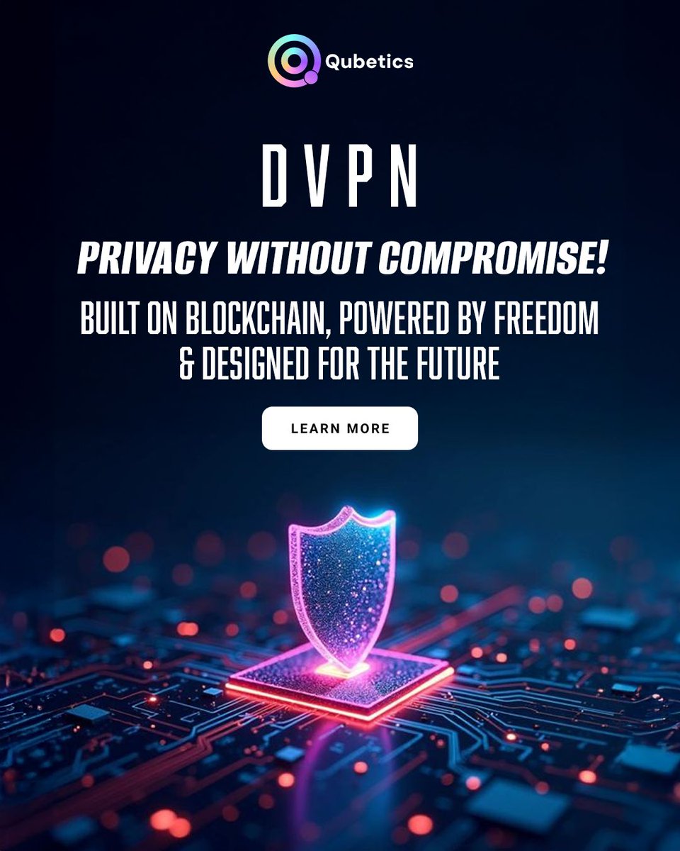 qubetics's tweet photo. 🔐 Qubetics dVPN: Privacy Without Compromise
Built on blockchain and free from centralized control, Qubetics dVPN will offer a secure way to protect your digital presence — no servers, no surveillance, no limits.

Explore the future of decentralized privacy.
➡️ https://t.co/75JcfYOvWz