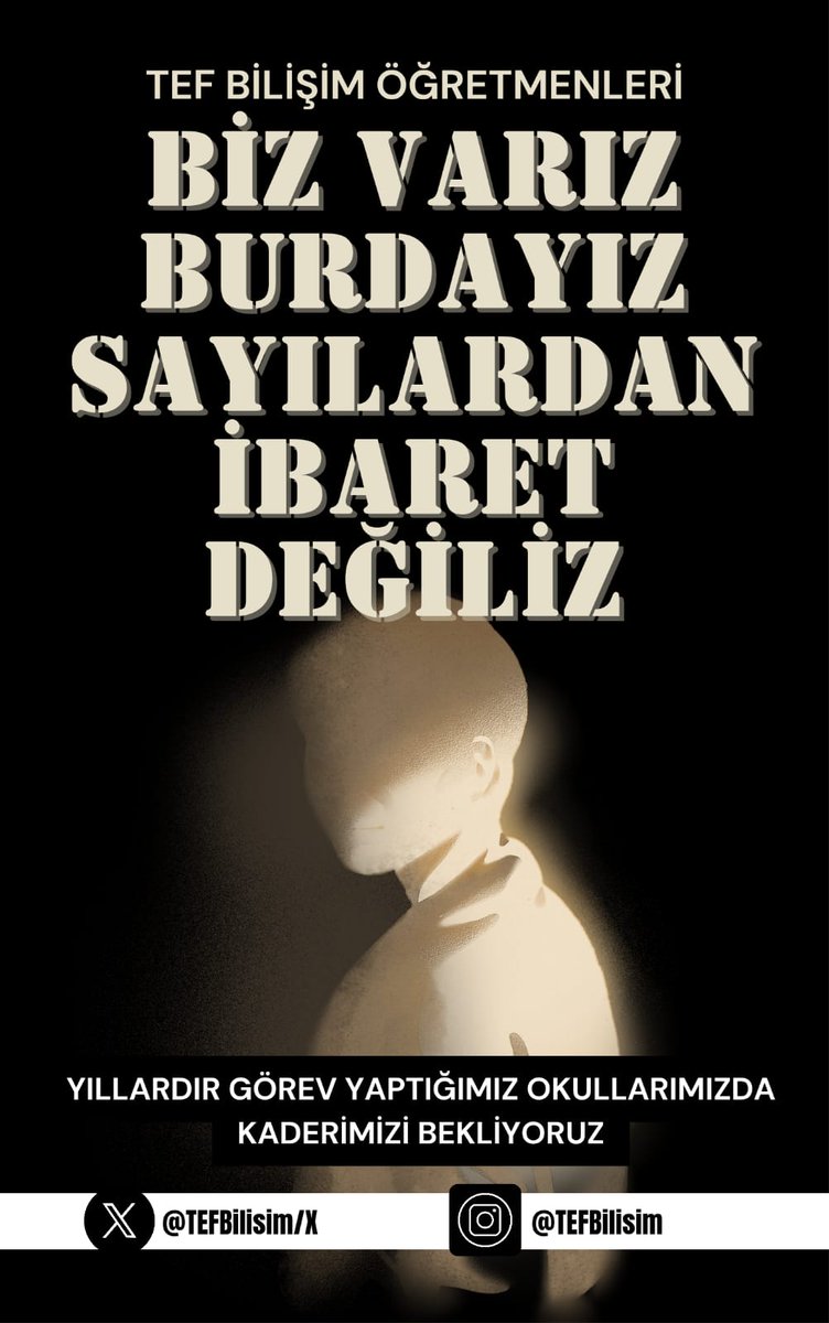 #TEFHakkiniGeriİstiyor
#TEFHakkiniGeriİstiyor
<a href="/RTErdogan/">Recep Tayyip Erdoğan</a>
<a href="/Yusuf__Tekin/">Yusuf Tekin</a> 
<a href="/tcmeb/">Millî Eğitim Bakanlığı</a>
<a href="/meb_ttkb/">Talim ve Terbiye Kurulu Başkanlığı</a> 
<a href="/CihadDemirli/">Cihad Demirli</a> 
<a href="/turkegitimsen/">Türk Eğitim Sen</a>
@talipgeylan06
<a href="/EgitimBirSen/">Eğitim-Bir-Sen</a>
<a href="/_aliyalcin_/">Ali YALÇIN</a>
@Ramazancakirci
<a href="/egitimsen/">Eğitim Sen</a>
@kemalIrmak_
<a href="/HurEgitimSen/">Hürriyetçi Eğitim Sen Genel Merkezi</a> 
<a href="/egitimis/">Eğitim-İş</a>