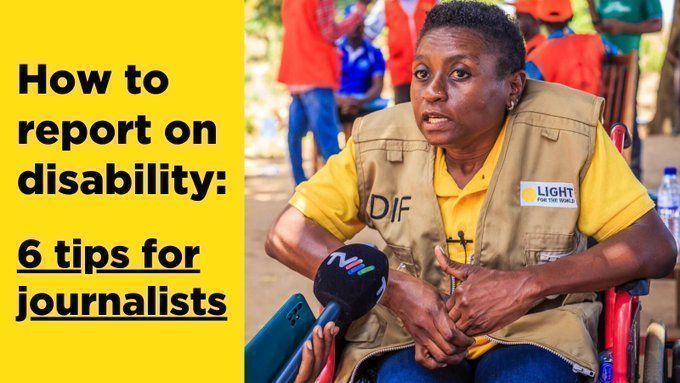 gijnAfrica's tweet photo. 📣 Are you a journalist who needs additional insights on how to report on disability issues?

From using inclusive language to making reasonable accommodations for interviews, here are six tips by @lftwworldwide for journalists covering disability. https://t.co/TjlrtjRUsv https://t.co/Tg4pz0bq4C
