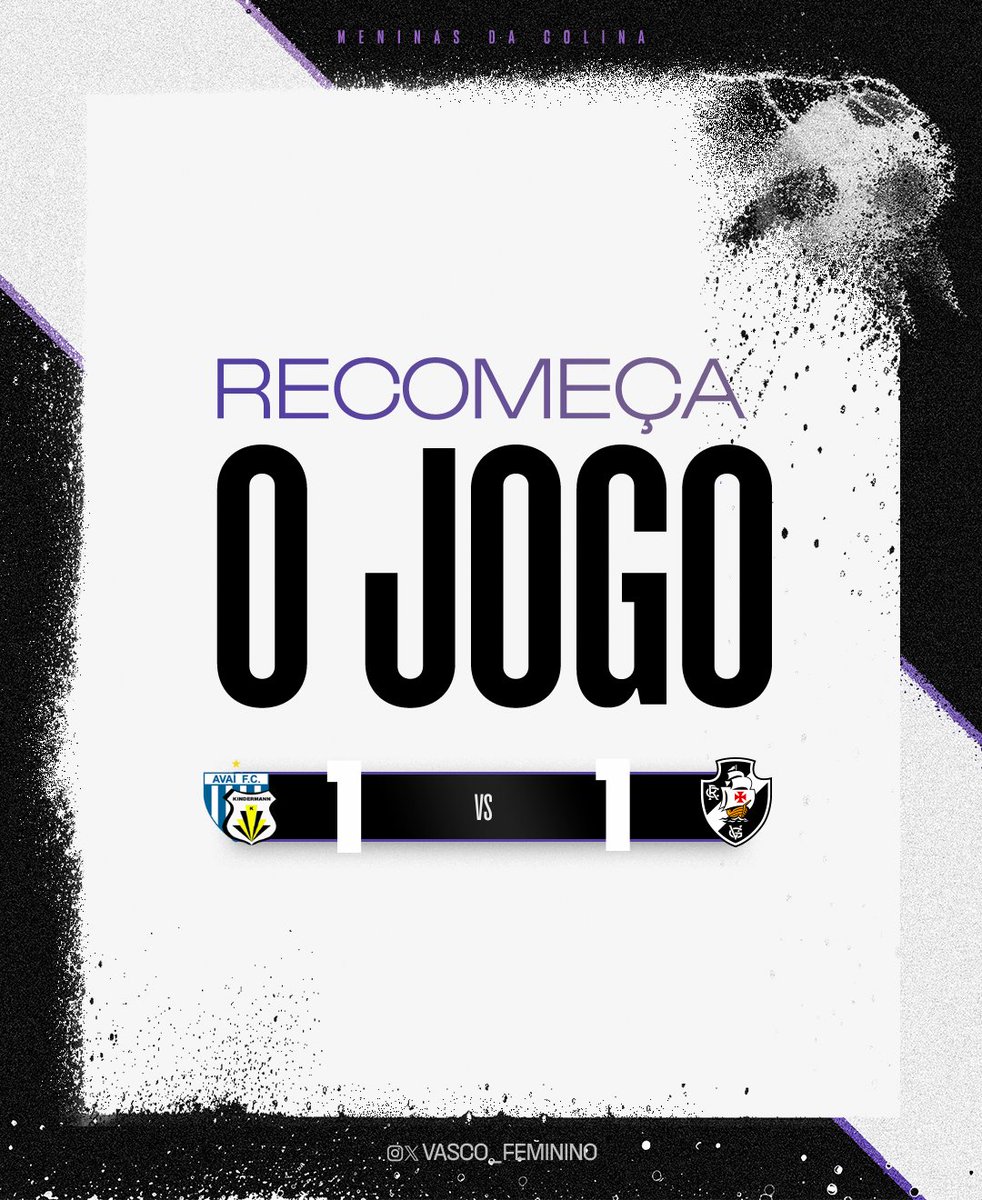 vasco_feminino's tweet photo. ⏱️ 2T | 0’
Bola em jogo para a etapa complementar!
VAMOS GANHAR, VASCO! 👊💢
#AvaxVAS 1️⃣-1️⃣
#BrasileiroA2
#VascoDaGama https://t.co/PJU0FQ06XK
