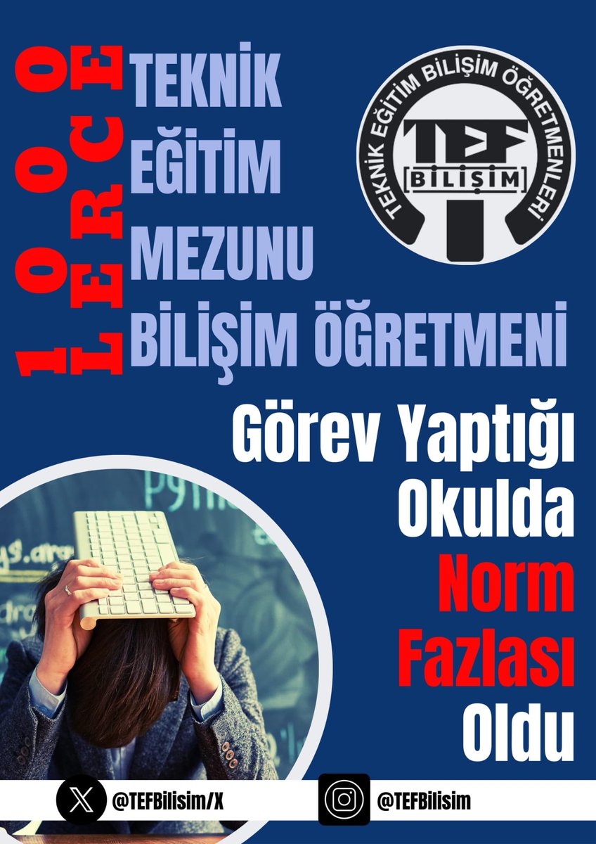 sonayokl's tweet photo. @TEFBilisim 

#TEFHakkiniGeriİstiyor

@Yusuf__Tekin @CihadDemirli @_aliyalcin_ @RamazanCakirci @EgitimBirSen https://t.co/bnoP1iMkq7