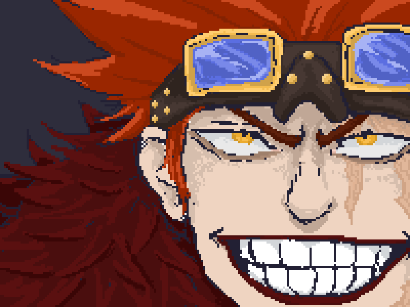 ksartsy's tweet photo. Been a little sick, but at least I got to see episode 1113.
#Eustasskid #CaptainKid #ONEPIECE #onepiecefanart #anime #animefanart #fanart #pixelart #aseprite #asepriteart https://t.co/LrXsc3WgCj