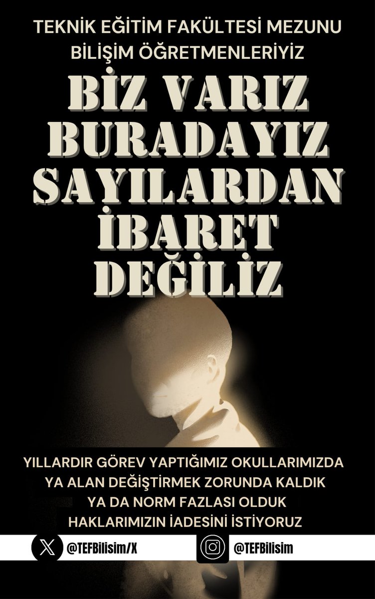 #TEFBilişimHakkınıGeriİstiyor
<a href="/_aliyalcin_/">Ali YALÇIN</a>
@Ramazancakirci
<a href="/egitimsen/">Eğitim Sen</a>
@kemalIrmak_
@huregitimsen
<a href="/RTErdogan/">Recep Tayyip Erdoğan</a>
<a href="/Yusuf__Tekin/">Yusuf Tekin</a> 
<a href="/tcmeb/">Millî Eğitim Bakanlığı</a> 
<a href="/meb_ttkb/">Talim ve Terbiye Kurulu Başkanlığı</a>
<a href="/_aliyalcin_/">Ali YALÇIN</a>
@Ramazancakirci
<a href="/egitimsen/">Eğitim Sen</a>
@kemalIrmak_
@huregitimsen