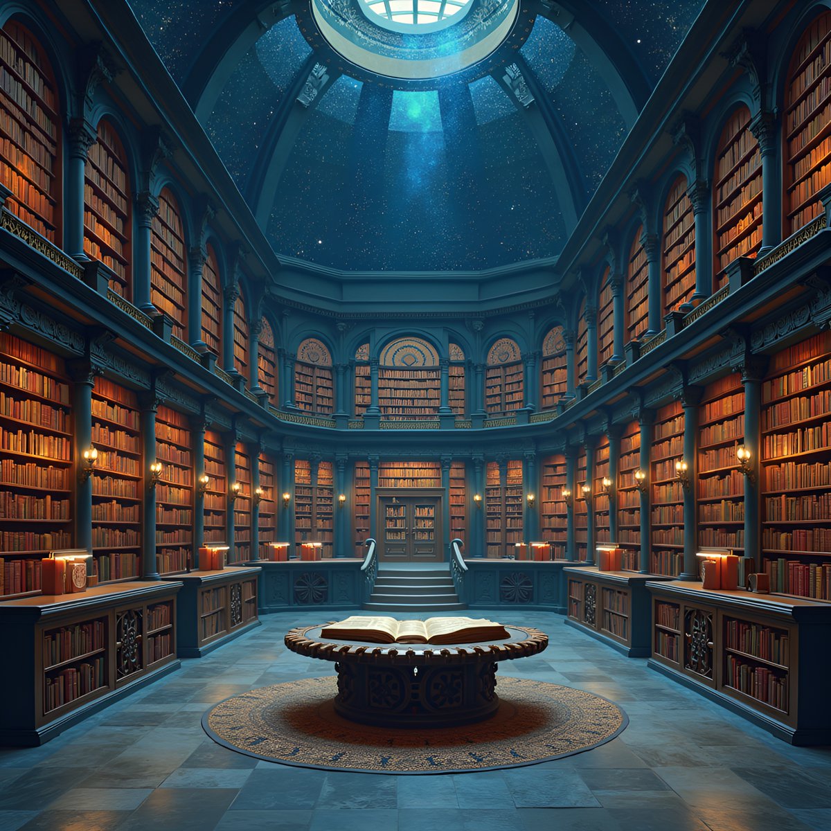 PromptSin's tweet image. A magical library under the stars ✨📚 Exploring endless worlds within pages. #BookLovers #MysticalLibrary