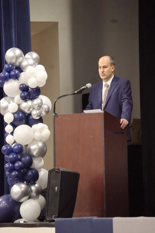 ClayMansell's tweet photo. I enjoyed speaking to the Class of 2025 at Clinton Christian Academy. Grateful for the opportunity to share a few words with these bright young leaders.  Congratulations to the Class of 2025! https://t.co/7dCuaZopaR