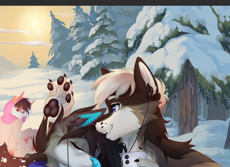 #WIP! Commission for my favorite customer ></
Background is so yummy

#furry #art #sfw