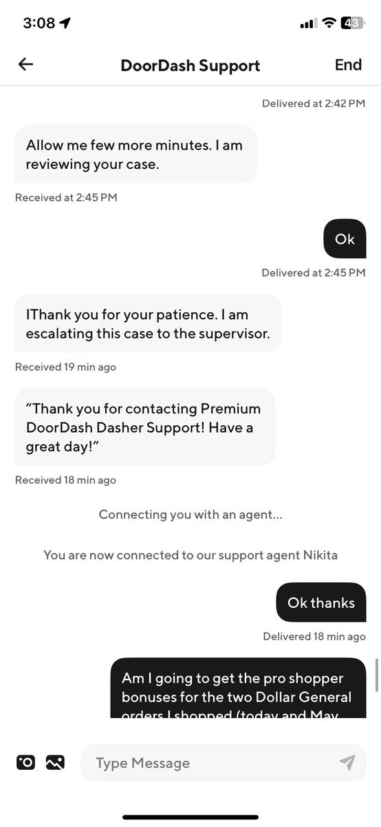 realashtonblaze's tweet photo. Thanks @DoorDash @DoorDash_Help for leaving your Platinum Dashers on read and not responding to them…DoorDash has been uncommonly decent in this area, but apparently when I need to talk to support, they don’t answer, even though I’m a platinum Dasher https://t.co/y0jBaorllD