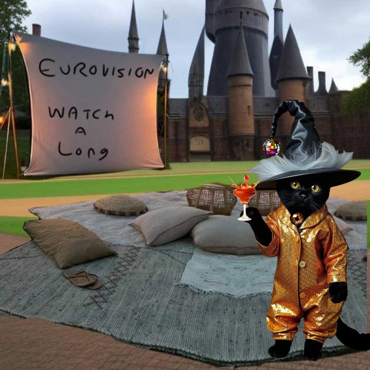 <a href="/BagginsSuperCat/">Baggins!</a> Ready waiting and raring to go 😹 #mweurovision