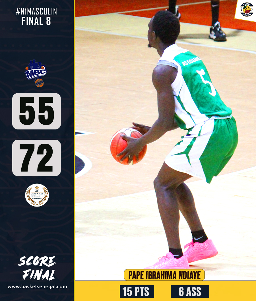Basket_Senegal's tweet photo. #FINAL8 Hommes / Groupe B🏀
L'AS Douanes s'offre une 2e victoire en playoffs, après avoir pris le dessus sur Mermoz BC (72-55).
#basketsenegal #playoffs #n1feminin #asdouanes https://t.co/EFjSHGHQOg