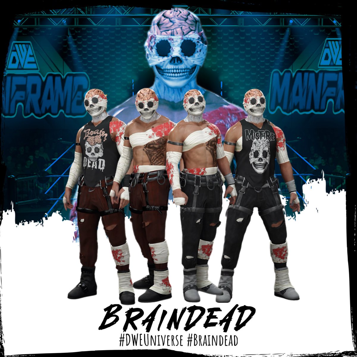 DWEUniverse's tweet photo. Roster Reveal #2
Braindead

Full showcase available at 
DWEUniverse on YouTube &amp; TikTok

#DWEUniverse #AugustCthulhu #WWE2K25 #CAW #CAWmmunity #originalcharacter https://t.co/zoEqFYfOSN