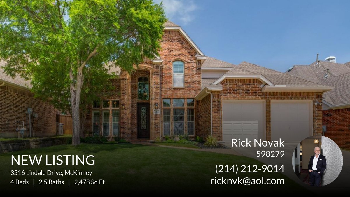 ricknvk's tweet photo. 📍 New Listing 📍 Take a look at this fantastic new property that just hit the market located at 3516 Lindale Drive in Mckinney. Reach out here or at (214) 212-9014 for more information!

Listed by Jennifer Potter

.
.
.
#Buy   #Se... https://t.co/gVtKB2sIaQ https://t.co/I0tl762Kf4