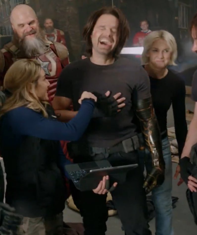 sebstanarchive's tweet photo. New look at Sebastian Stan behind the scenes of Thunderbolts. https://t.co/e3VUHwqBim