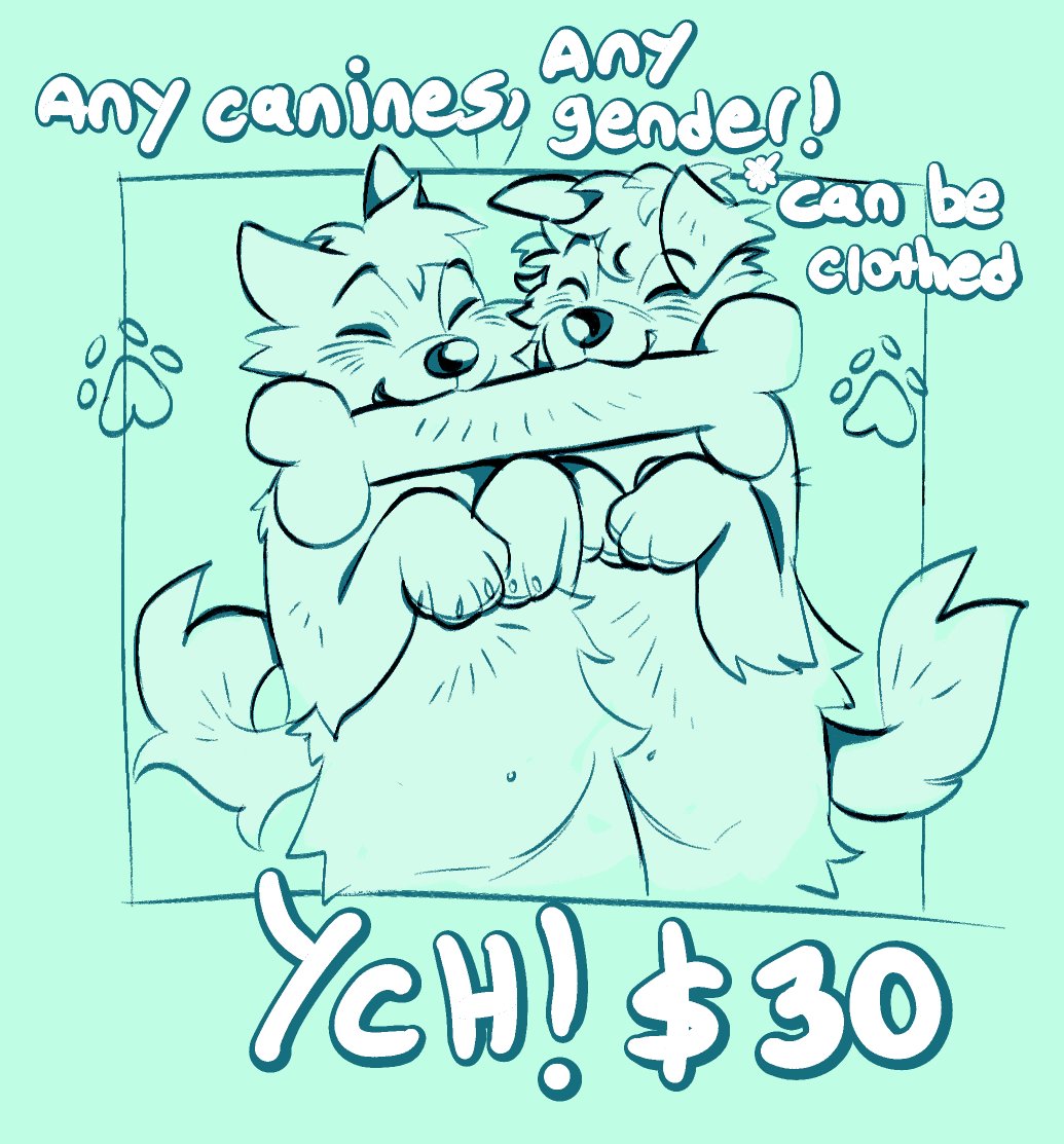 sewnpet's tweet photo. hey guys! heres a quick 2-character ych! its $30, any canines and any gender :) dm me if interested!! https://t.co/Zn3pI2cIKH