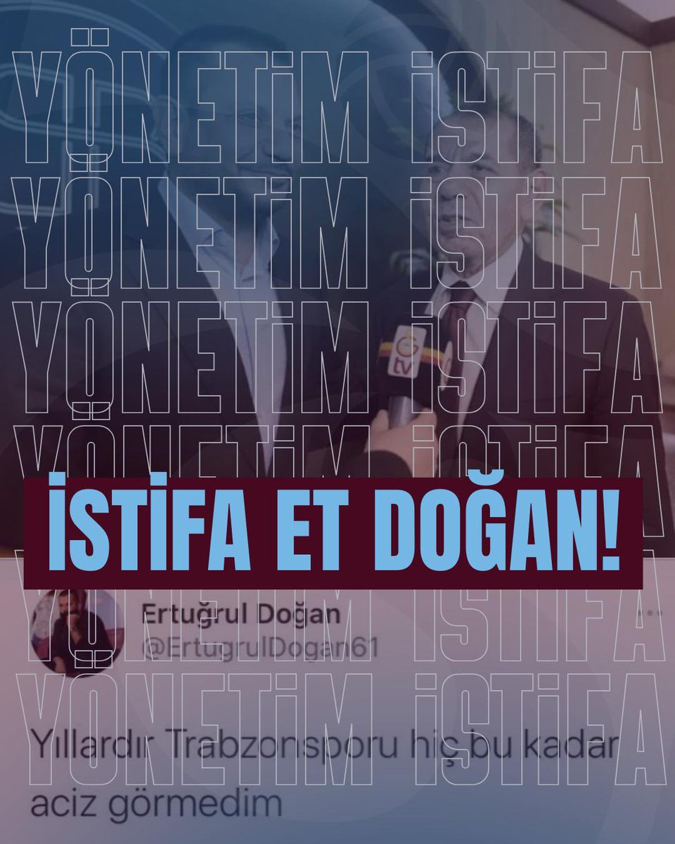 uniggresmi's tweet photo. BİZ “SAHADA“ GÜÇLÜ TRABZONSPOR İSTİYORUZ! 

#ErtuğrulDoğanİstifa https://t.co/N3lRoG5RVI