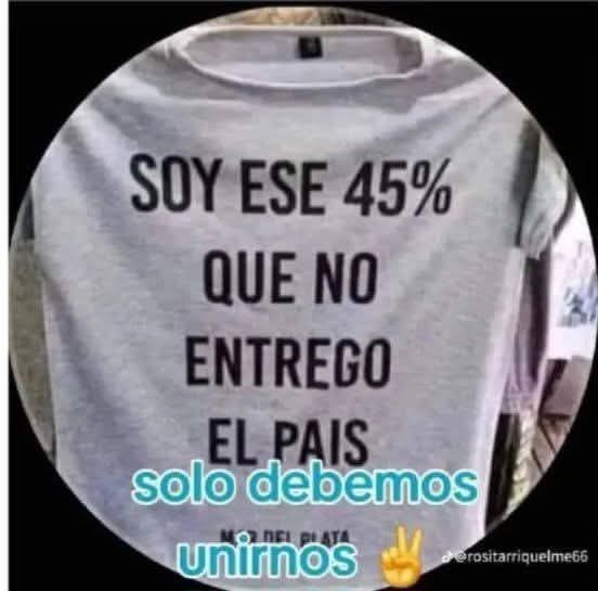 YO NO LO VOTE
SI VOS TAMPOCO
LO VOTASTE
SEGUIME
QUE TE SIGO UNIDOS 
SOMOS INVENCIBLES!!!
#FueraMileiYSuGobierno