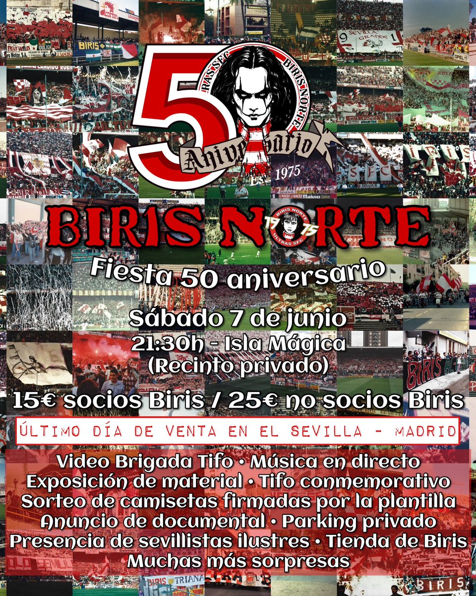 ¡Mañana último día para hacerte con la entrada!

#50AñosTrasTuEscudo