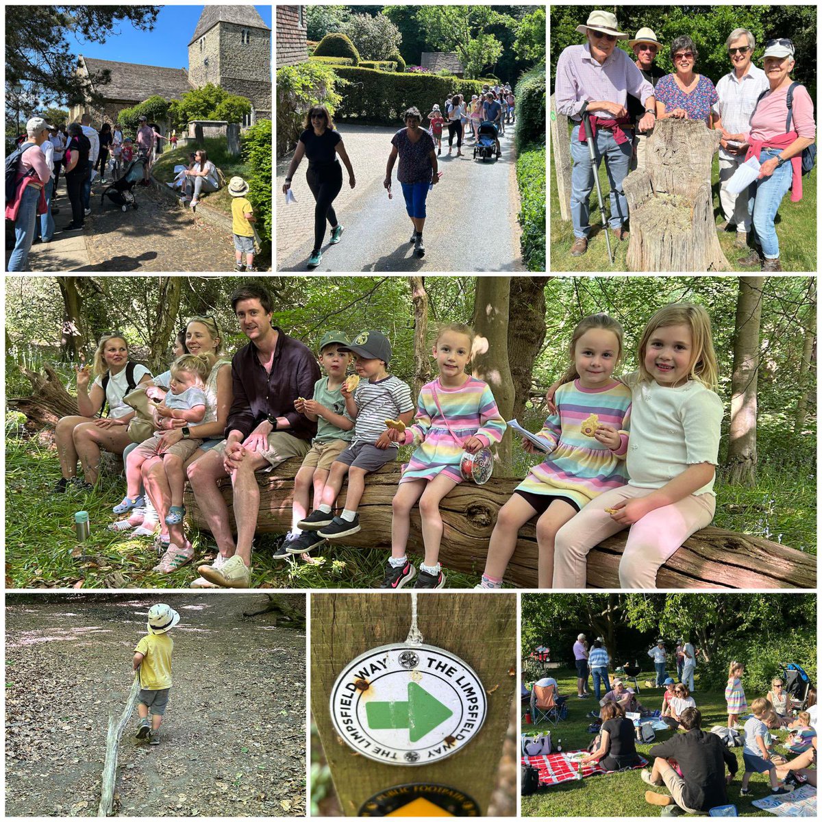 HelenCook18's tweet photo. @peters_church @SouthwarkCofE church walk on a beautiful sunny day. #family #limpsfield https://t.co/lD9BQAKEBX