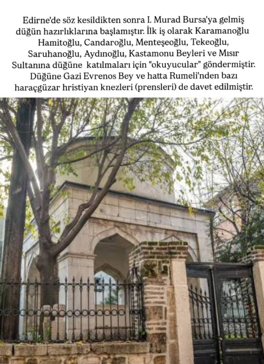 SevdalOsmanl's tweet photo. #Germiyanoğulları ile akrabalık 

#MuradHüdavendigar 
#YıldırımBayezid 
#ÇelebiMehmed 
#DevletHatun 
#Bursa https://t.co/7B7ElZ2BbD
