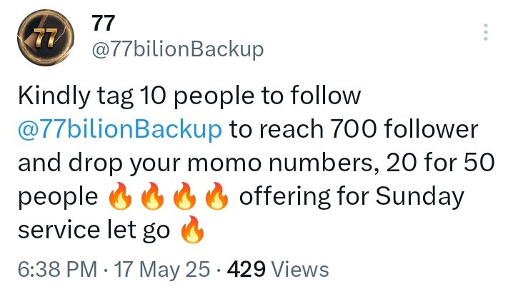 My gees please follow my boss, Massive giveaway incoming, you don't want to miss it
Here <a href="/77bilionBackup/">77</a> , 50+ more to hit 700 then massive Giveaway 
Like and repost for other to see and follow, let's go 🔥