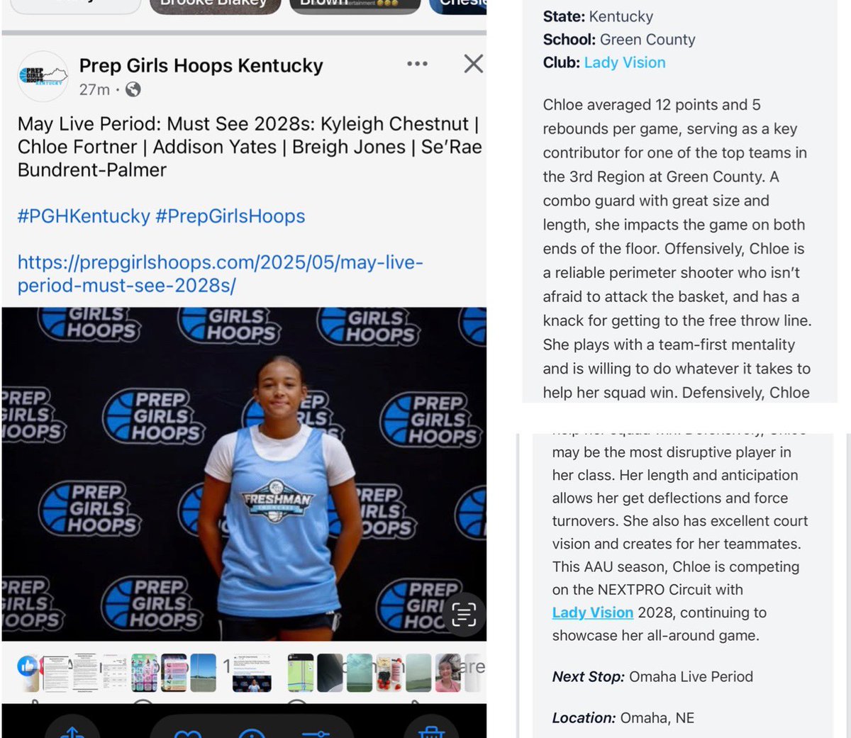 chloefortner2028 (@cfortner2028) on Twitter photo Very grateful for this!! But credit goes to my all of my teammates, coaches and trainers!! Coaches come check out my teammates at all of our Lady Vision games!! <a href="/PGHKentucky/">Prep Girls Hoops Kentucky</a> Very grateful for this!! But credit goes to my all of my teammates, coaches and trainers!! Coaches come check out my teammates at all of our Lady Vision games!! <a href="/PGHKentucky/">Prep Girls Hoops Kentucky</a>