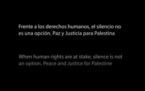 Siempre hay alternativas para romper la vergüenza y el silencio.
 No podemos olvidarnos que la causa de Palestina es la causa de la humanidad.
Gesto valiente de RTVE
#EurovisionRTVE
