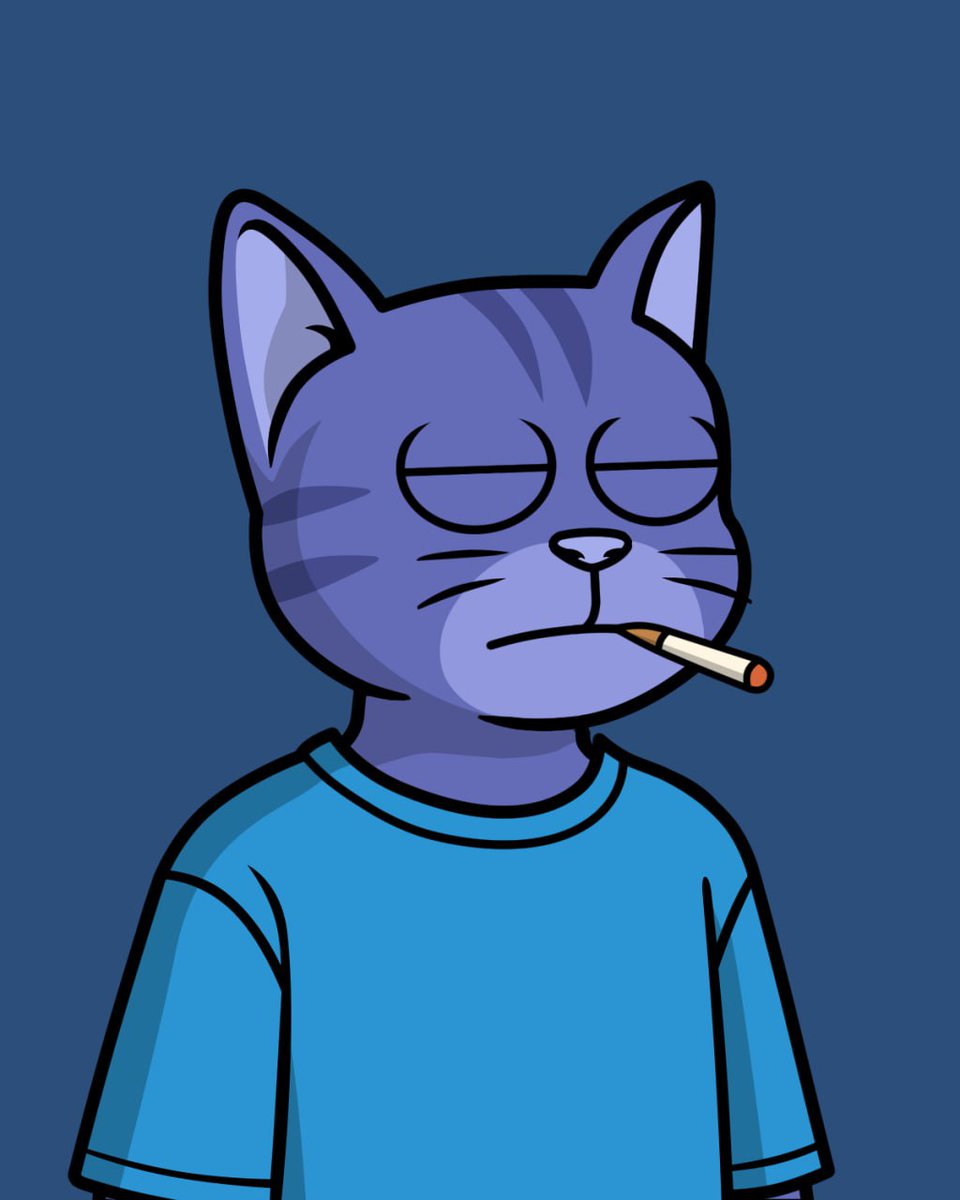 MaskedCats's tweet photo. 10# just dropped!
Blue fur. Closed eyes. A calm stare and a lit cigarette.
Meet the most indifferent feline on the blockchain.
Nothing shakes him. Not even the floor price.
#MaskedCats #NFTdrop #ChillCat https://t.co/EoSmiiZufz