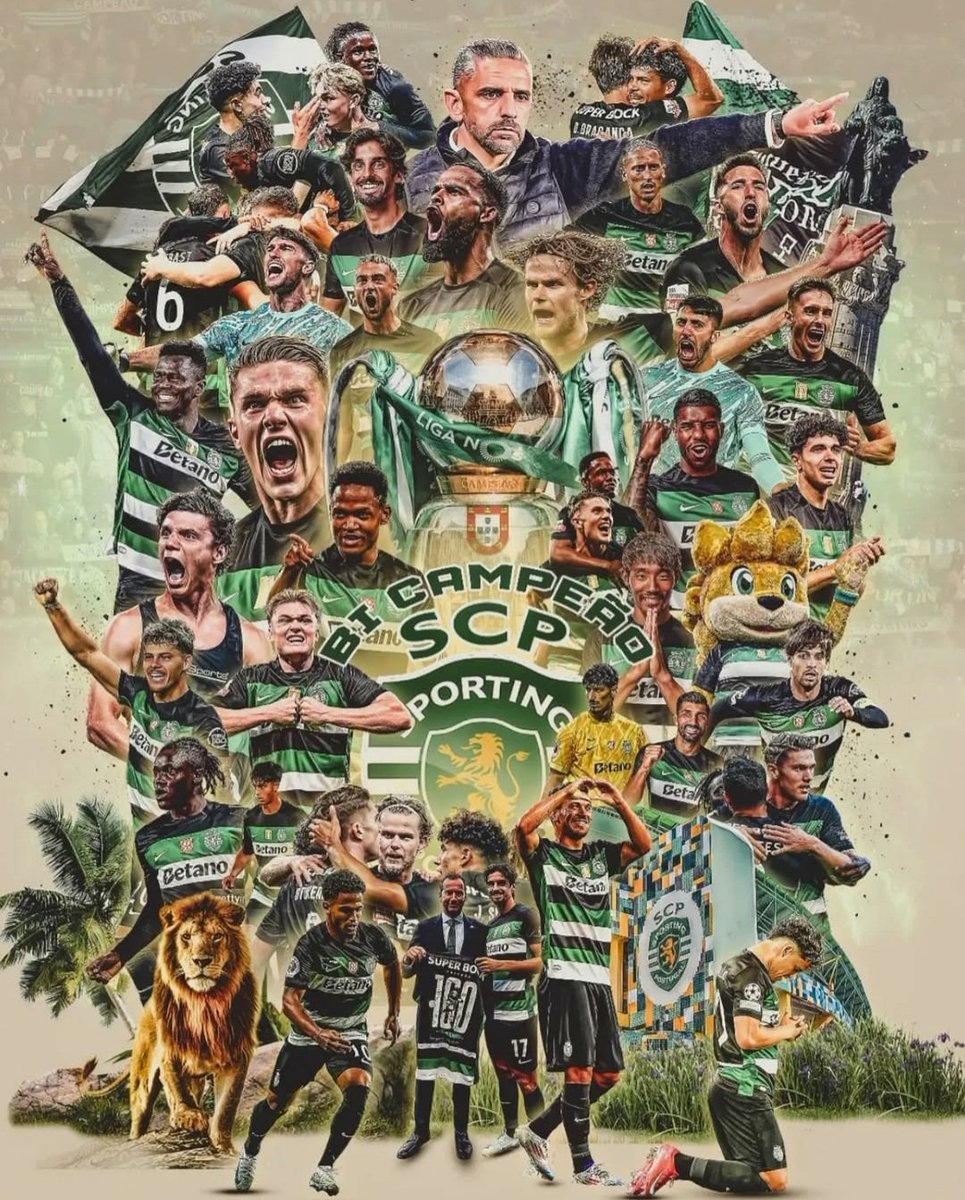 nunomourao's tweet photo. BICAMPEÕES. 
OBRIGADO SPORTING 💚 https://t.co/qddy1ir8Pi