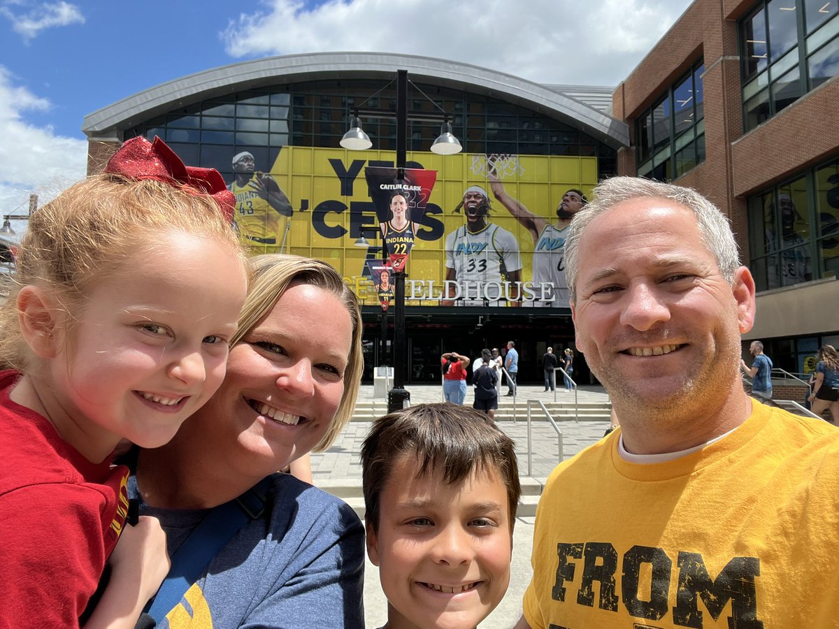SraConteRussian's tweet photo. Our first game! Go Fever! Go Caitlin Clark! Hawkeye FEVER from the logo! #fevergamenight https://t.co/vZmfjJbXbt