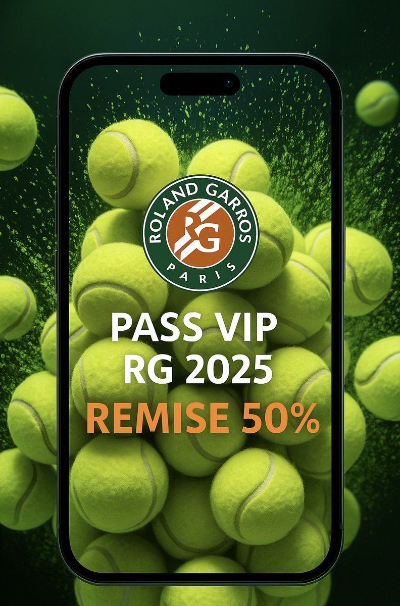 RSBetting_'s tweet photo. Roland Garros 2025 🇫🇷 

OFFRE INÉDITE ROLAND GARROS 🎾 

⚠️ 20 PLACES DISPO ⚠️ 

🎁 50% DE REMISE DANS LE PASS VIP POUR RG 2025 : 

👉QUALIFS + TABLEAU PRINCIPAL
(Du 19/05 au 08/05)

☑️ 2 BETS + ANALYSE PAR JOUR 
☑️ MONTANTE EXCLUSIVE 

ENVOI ‘RG’ EN DM POUR AVOIR TA PLACE 💬 https://t.co/QDaVJVrxJo