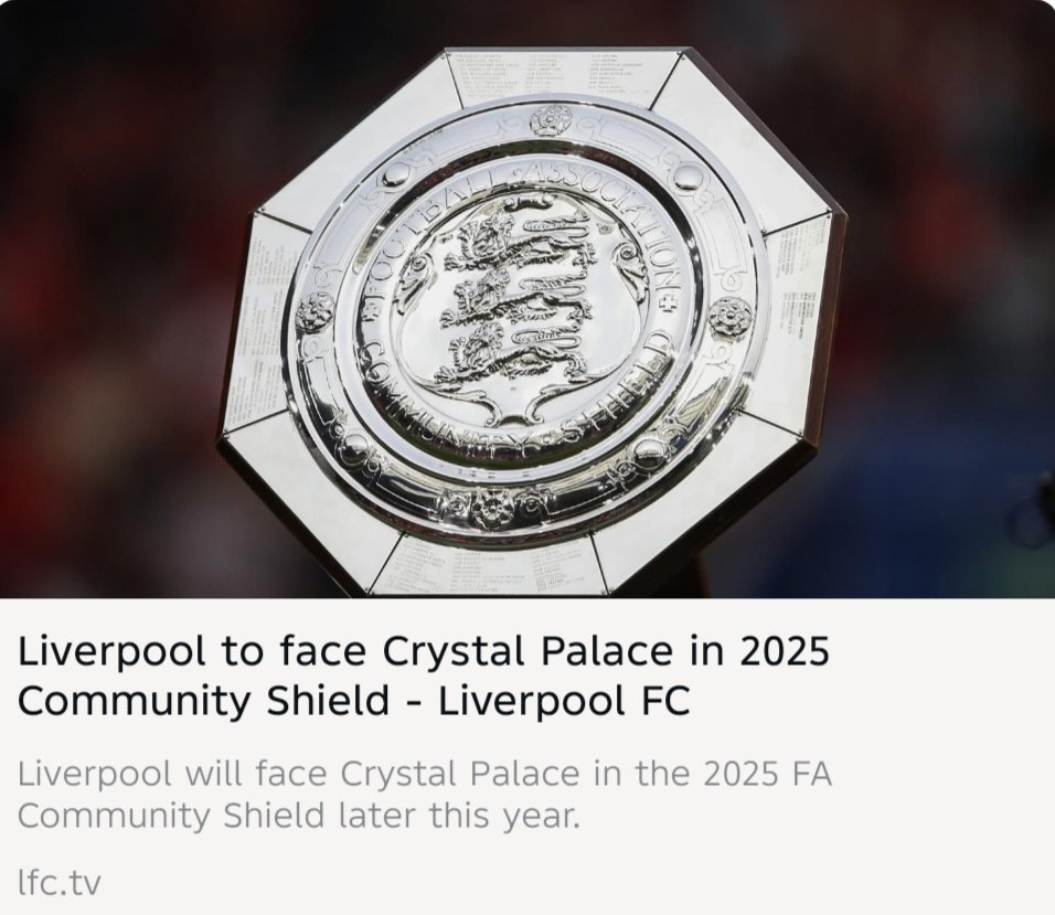 Brighto110's tweet photo. Our Community Shield opponents have been confirmed 👊 https://t.co/D3PyrBxK5g https://t.co/5hZfQ91IuF