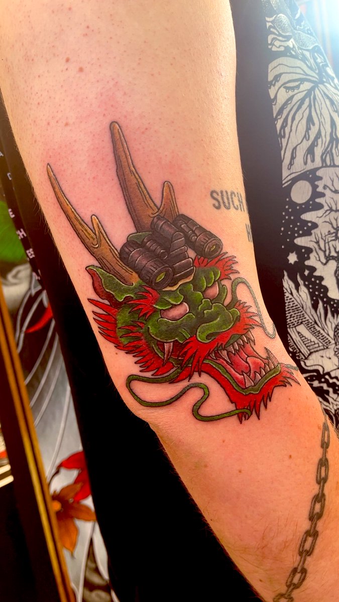 Tri_Vecta's tweet image. Newest piece from the tattoo convention