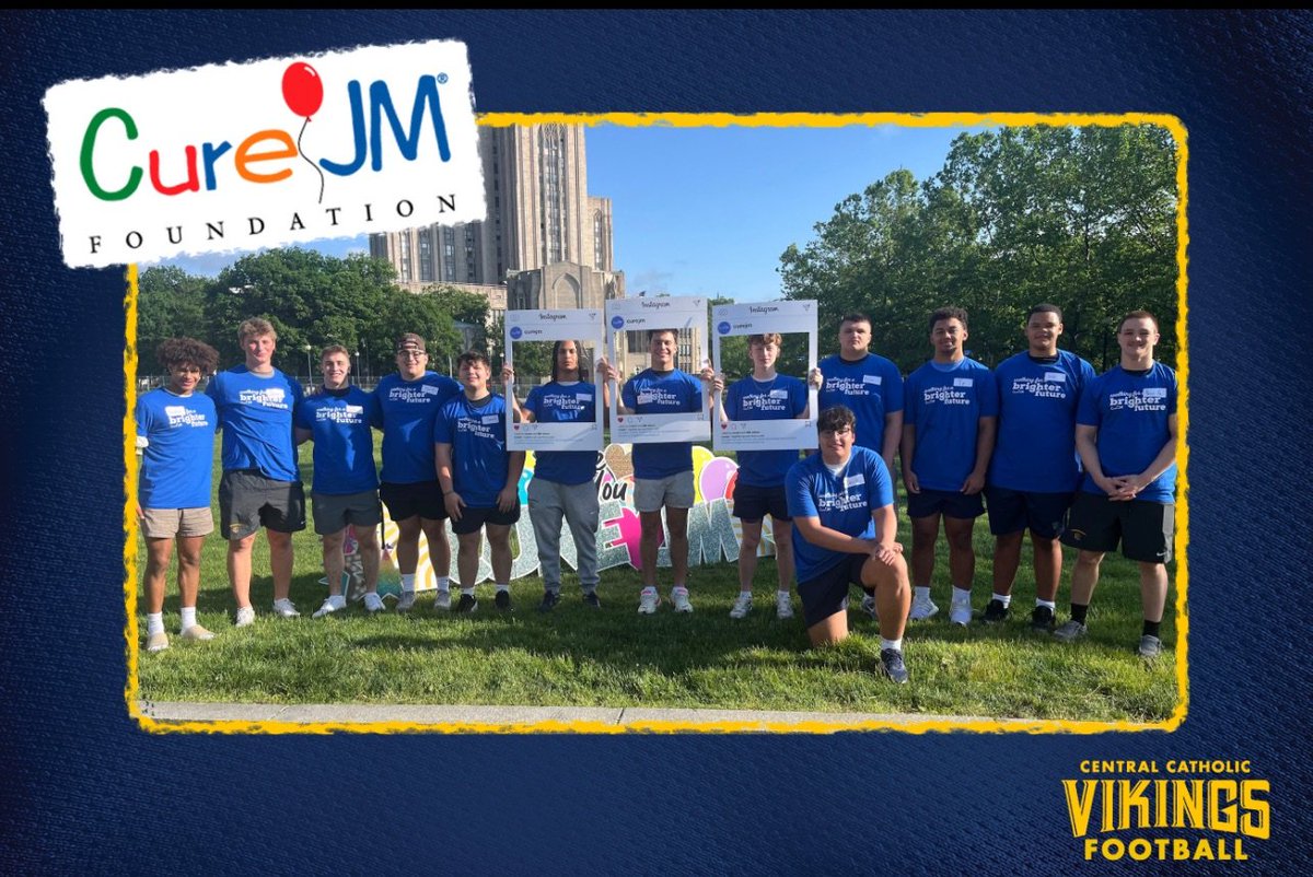 Central Catholic Football (@pcc_football) on Twitter photo Appreciate 💙💛 the VIKINGS who supported <a href="/curejm/">Cure JM Foundation</a> this morning in Oakland‼️ #MenofCentral #RollVikes Appreciate 💙💛 the VIKINGS who supported <a href="/curejm/">Cure JM Foundation</a> this morning in Oakland‼️ #MenofCentral #RollVikes