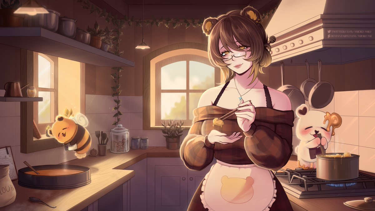 miokumio's tweet photo. Commission for @BearyEin 💛🐻 https://t.co/DzM5HV95wY