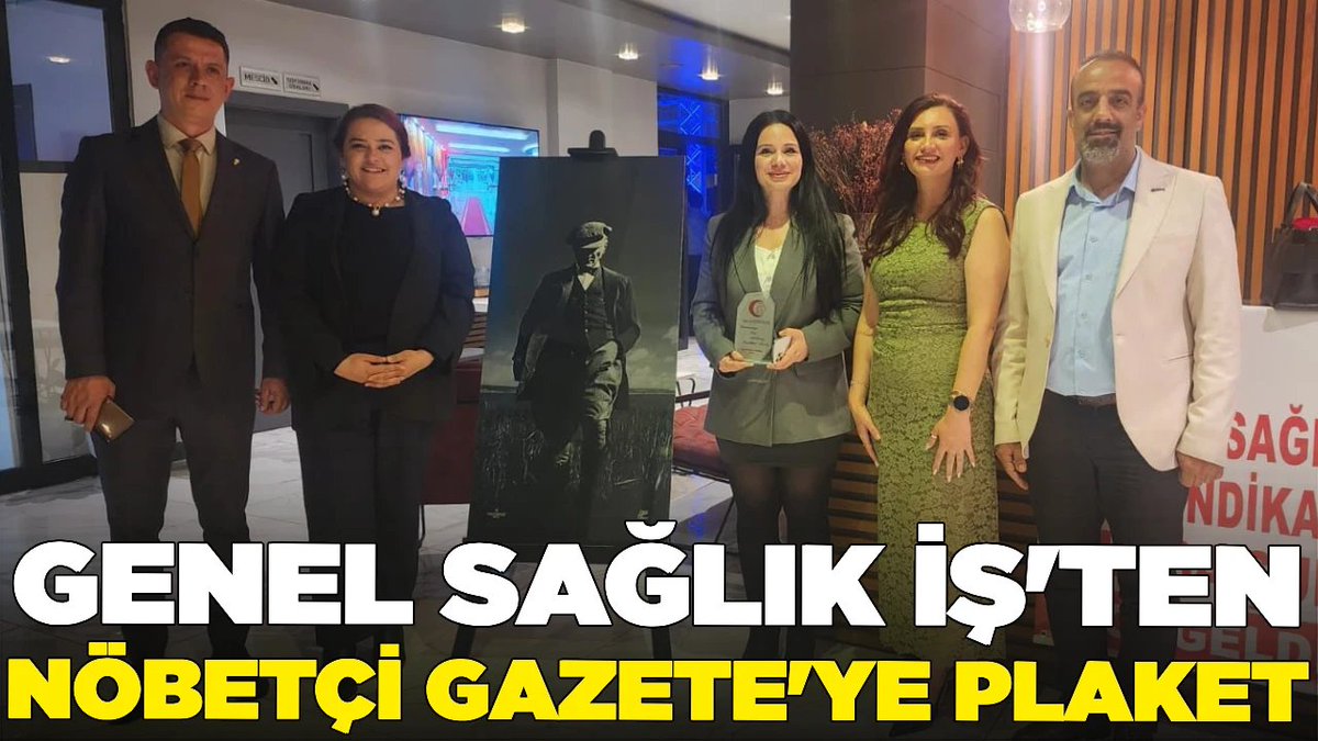 Genel Sağlık İş'ten Nöbetçi Gazete yazarlarına plaket 
nobetcigazete.com/genel-saglik-i… 

<a href="/gsibursa/">Genel Sağlık İş Sendikası Bursa Şubesi</a>
<a href="/genelsaglikis/">Genel Sağlık-İş Genel Merkez</a>
<a href="/haticeskrdgn/">HATİCE ŞEKER ERDOĞAN</a> 

#bursa #bursahaber #haberler #gündem