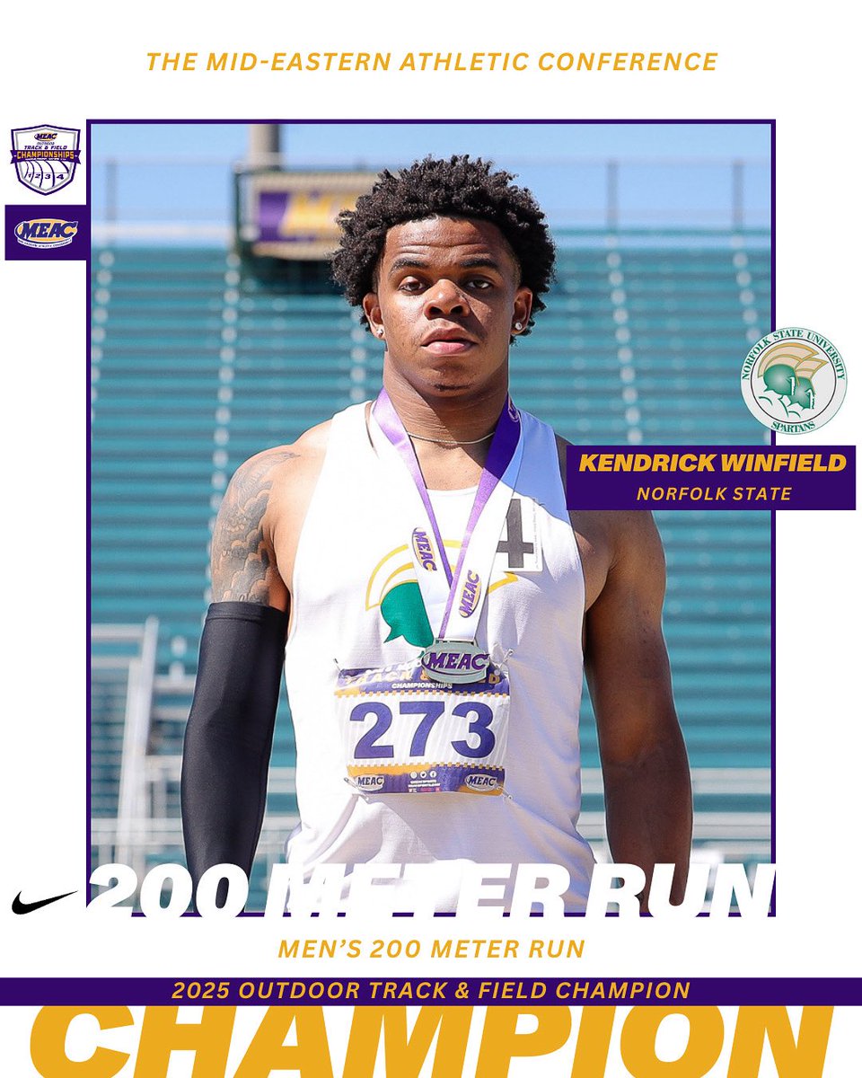 🥇Men’s 200M: Kendrick Winfield, Norfolk State