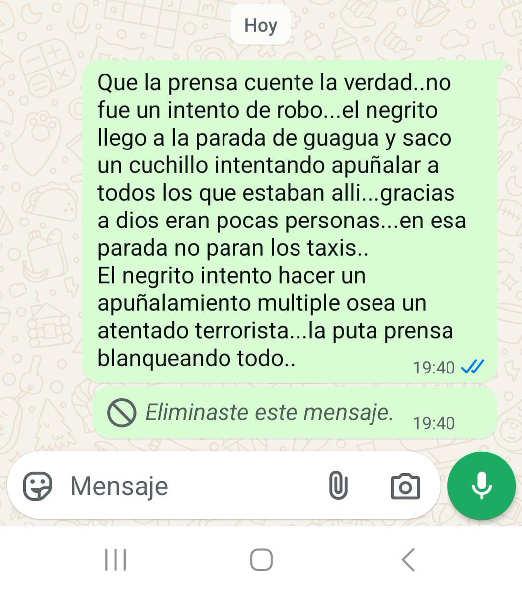 SaraHispania's tweet photo. 🇪🇦 ESPAÑA.

🚨Un inmigrante de Gambia llegó a la parada de autobús (guagua) y sacó un cuchillo intentando apuñalar a todos los que estaban allí.
Intentó hacer un apuñalamiento múltiple (atentado terrorista).

🟥 📲 Vean el tiroteo en el exterior del aeropuerto de Gran Canaria (Canarias).
El sospechoso es abatido por la Policía Nacional tras intentar apuñalar a un agente durante la detención.

🔴 Más que hartos del aumento de la criminalidad, la delincuencia y la inseguridad.

💧Urge remigración, expulsión, deportación de la inmigración ilegal, así como de los legales que delinquen por seguridad ciudadana y paz social.