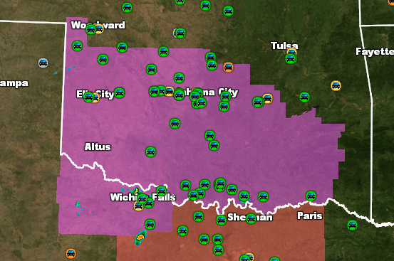 TruckersWx's tweet photo. 🧭 Storm chasers are locking into position across Oklahoma &amp; North Texas ahead of today's severe weather outbreak.
Dozens are tracking the warm sector near Wichita Falls, OKC &amp; Altus.
🌪️ Tornado potential increasing.
#OKwx #TXwx #StormChasers #TornadoOutbreak #LiveRadar https://t.co/iWz6Z8sN1P