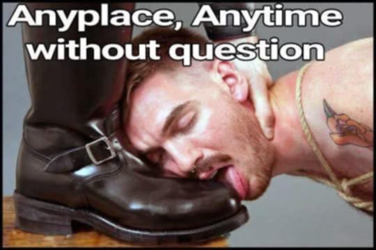 You do it when told...