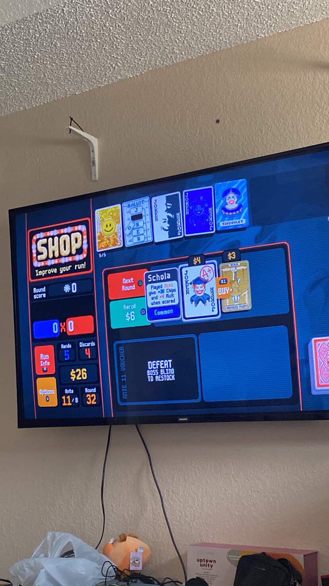 Got my dad into balatro yesterday next day I walk into this set up