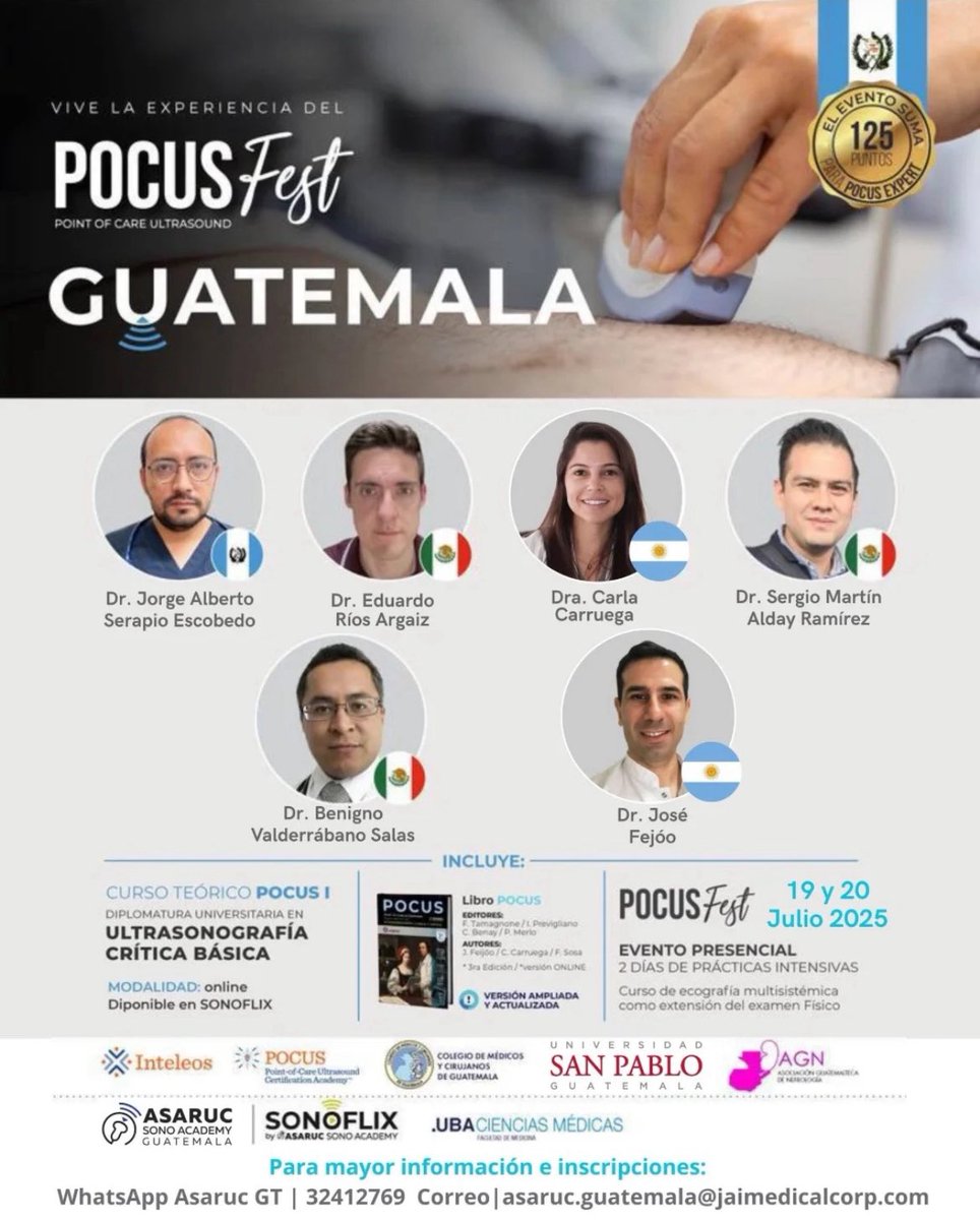 Nos vemos próximamente en Guatemala! <a href="/ArgaizR/">Eduardo R Argaiz</a> <a href="/SergioAlday11/">Sergio Martin Alday</a> #POCUS