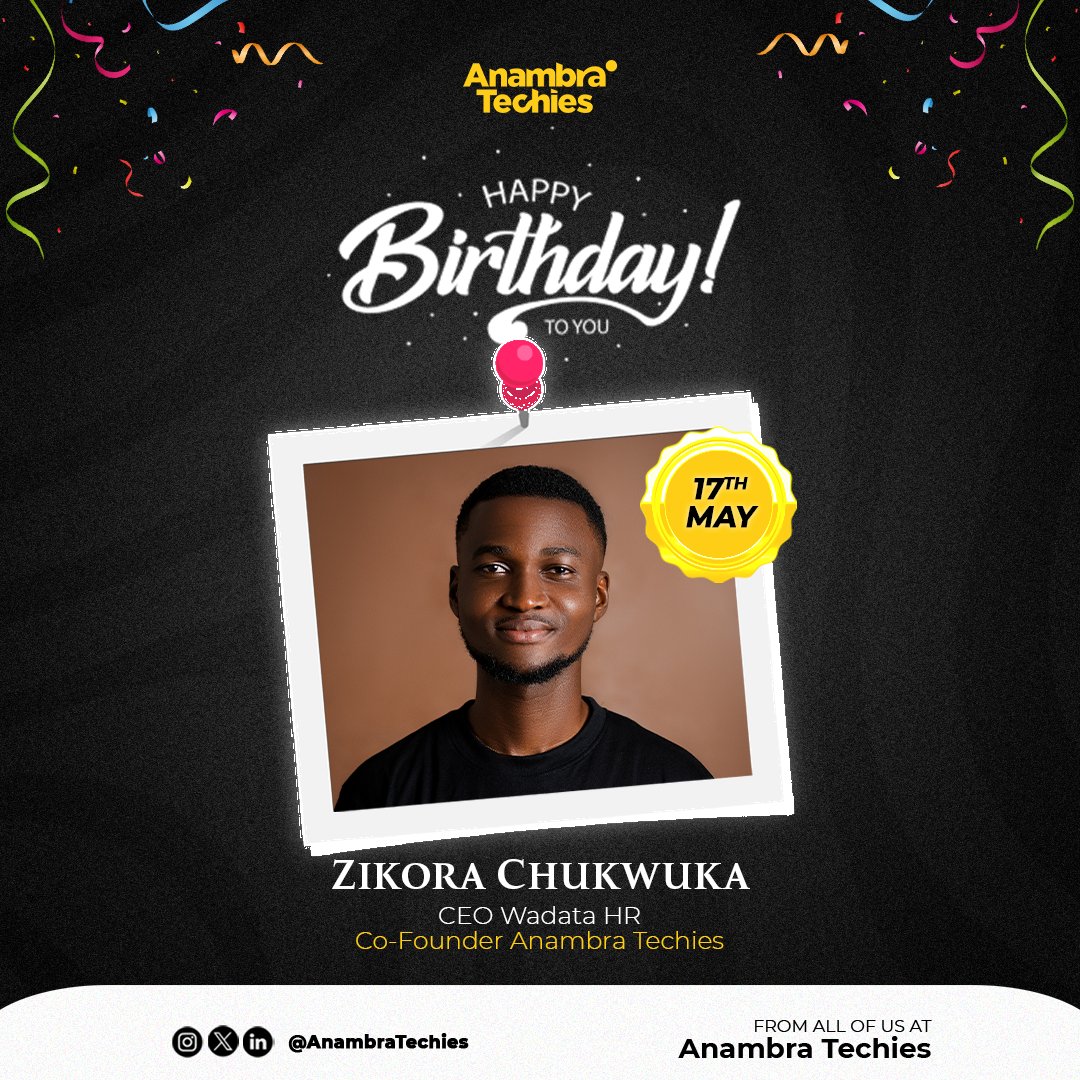 Anambra Techies (@anambratechies) on Twitter photo 🎉 Happy Birthday to Our Co-Founder – <a href="/hecantalk/">Zikora Chukwuka</a> ! 🎉🌟
Today, we celebrate a visionary, a leader, and a true builder Zikora, our incredible Co-Founder. 🚀
Zikora has been a driving force behind Anambra Techies, always pushing the community forward, and creating opportunities. 🎉 Happy Birthday to Our Co-Founder – <a href="/hecantalk/">Zikora Chukwuka</a> ! 🎉🌟
Today, we celebrate a visionary, a leader, and a true builder Zikora, our incredible Co-Founder. 🚀
Zikora has been a driving force behind Anambra Techies, always pushing the community forward, and creating opportunities.