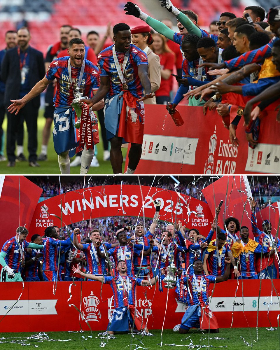 Jesto Mathew (@jestomathew_16) on Twitter photo First in <a href="/CPFC/">Crystal Palace F.C.</a> history and a hard earned one. Glasner is doing an excellent job by winning a title and qualifying for Europe. With his experience in European competition and a strengthened team they might even fancy the Europa league next season.
#facupfinal2025
#MCICRY First in <a href="/CPFC/">Crystal Palace F.C.</a> history and a hard earned one. Glasner is doing an excellent job by winning a title and qualifying for Europe. With his experience in European competition and a strengthened team they might even fancy the Europa league next season.
#facupfinal2025
#MCICRY