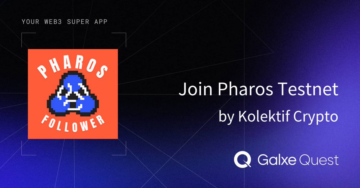 Join our new <a href="/GalxeQuest/">Galxe Quest</a> campaign and claim Special OAT.

app.galxe.com/quest/VZqkvnfD…

Join <a href="/pharos_network/">Pharos | Testnet Live</a> Testnet.