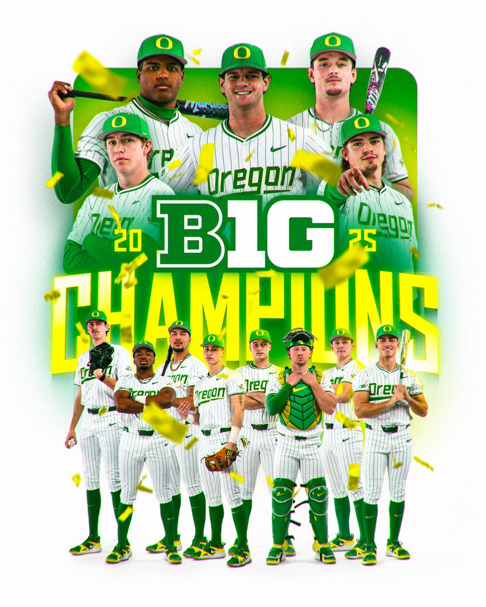 GoDucks (@goducks) on Twitter photo Championship mindset.
The Ducks of <a href="/OregonBaseball/">Oregon Duck Baseball</a> are 2025 Big Ten Conference Champions! #GoDucks Championship mindset.
The Ducks of <a href="/OregonBaseball/">Oregon Duck Baseball</a> are 2025 Big Ten Conference Champions! #GoDucks