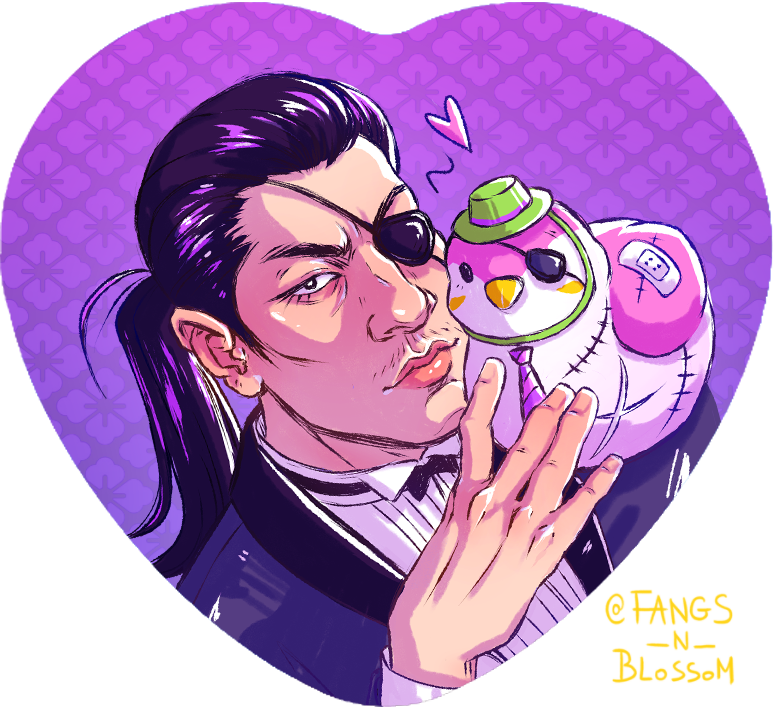 fangs_n_blossom's tweet photo. Majima with the famous Y0 substory Bunchan https://t.co/WCNuAKTuG3