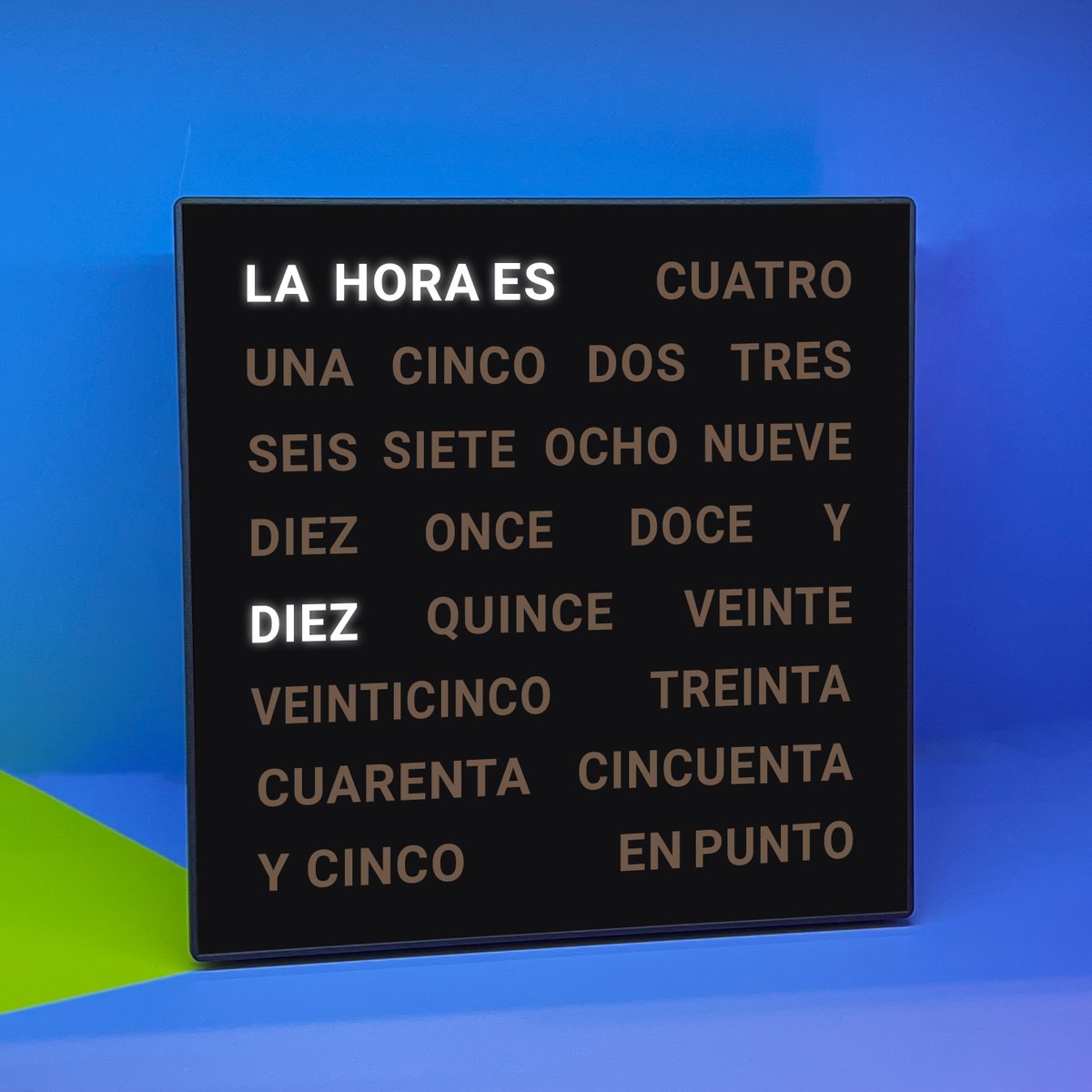 enapy_store's tweet image. ENAPY Spanish  Language Word Clock - LED Text Display - Dual-Voltage Plug (110-240V) -  A Unique Gift Item - 28cm X 28cm X 3cm (11" X 11" X 1.1")    
.    
ebay.com/itm/1958499143…
.
#office #spain #CoolClock #UniqueClock #accessories