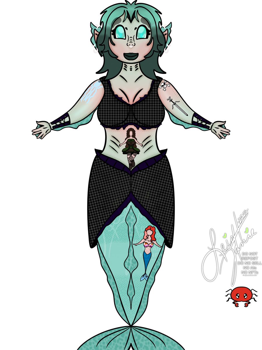 LeighJunieDraws's tweet photo. Day 16 (yesterday) of #mermay2025 #BeachGoth ๐ง๐ผโโ๏ธ๐ฆ ๐๏ธ https://t.co/6fTLT1BLhp
