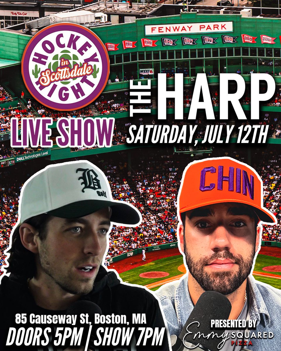 Jordan Schmaltz (@j_swish24) on Twitter photo 🚨BREAKING: BOSTON!! Tix will go on sale next week!! Saturday, July 12th at The Harp
<a href="/HNIS_Official/">Hockey Night in Scottsdale</a> live show 👀 🚨BREAKING: BOSTON!! Tix will go on sale next week!! Saturday, July 12th at The Harp
<a href="/HNIS_Official/">Hockey Night in Scottsdale</a> live show 👀