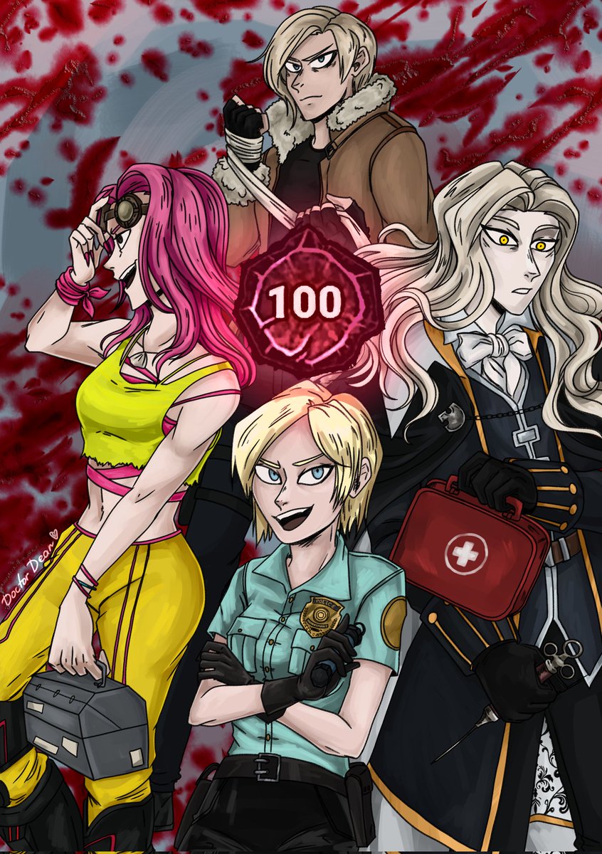 Doctor_Dean_'s tweet photo. I have four 100th prestige characters in DBD
I think I need to go outside and touch the grass

#DeadbyDaylight
#dbdfanart
#YuiKimura
#LeonKennedy 
#CybilBennett
#Alucard https://t.co/iGiI3LMo5k