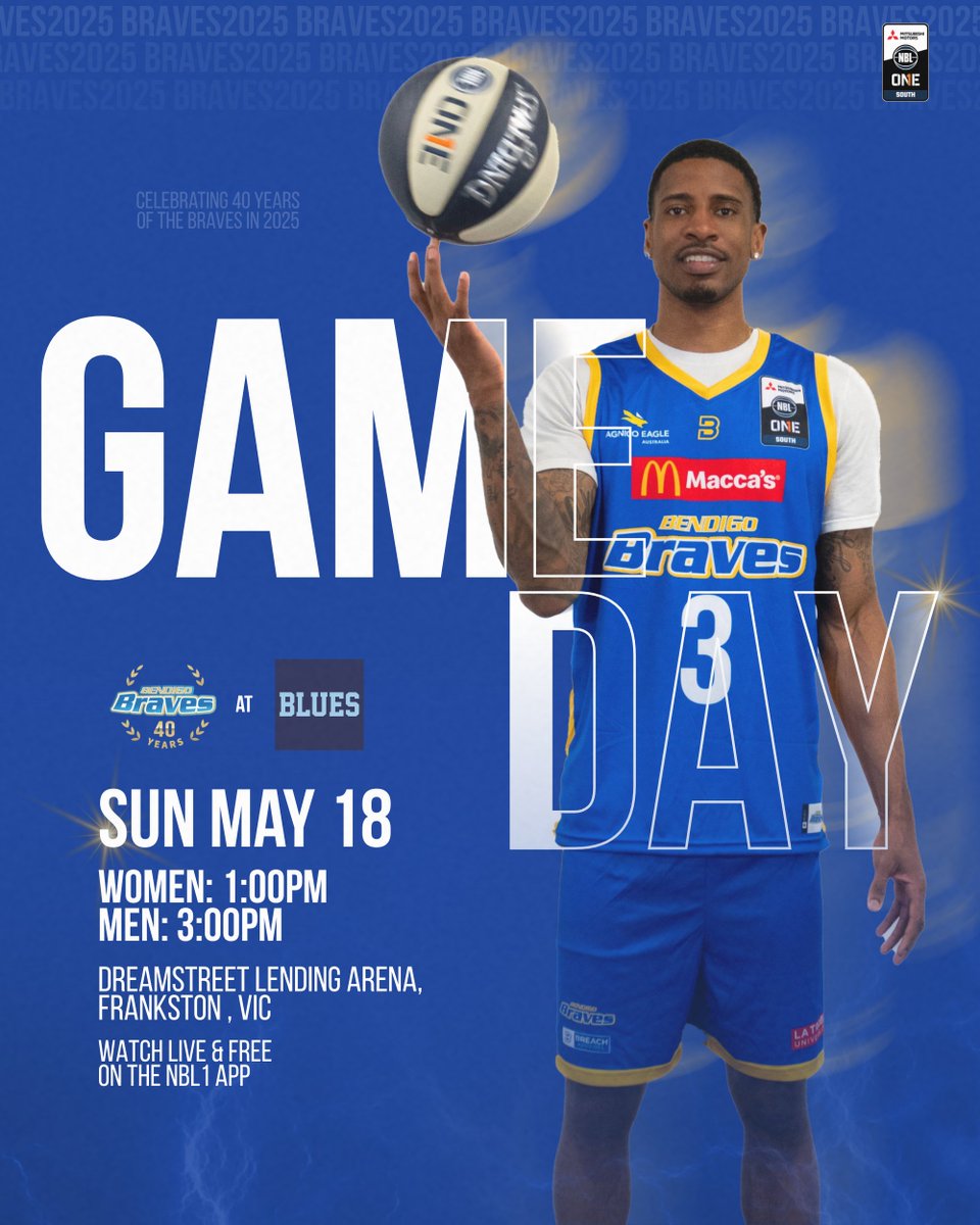 We're back on the road today‼️
🆚 Frankston Blues
🏟 Dreamstreet Lending Arena
⛹️‍♀️ 1:00pm
⛹️‍♂️ 3:00pm
📺 Watch live on the NBL1 App OR nbl1.com.au